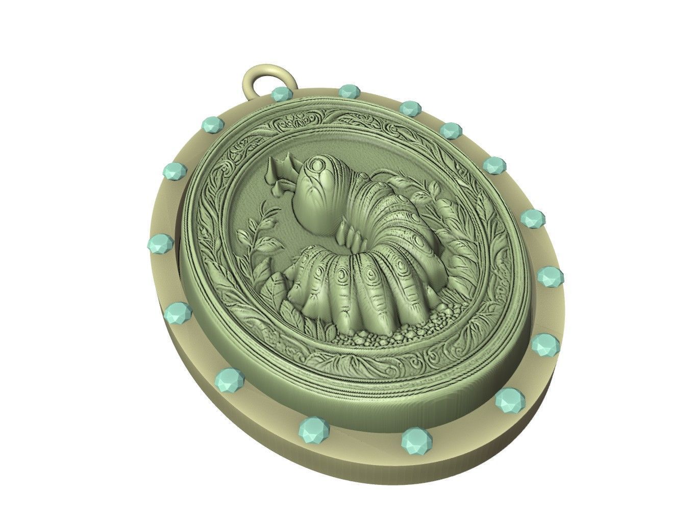 Caterpillar Animal Pendant 3D print model_3