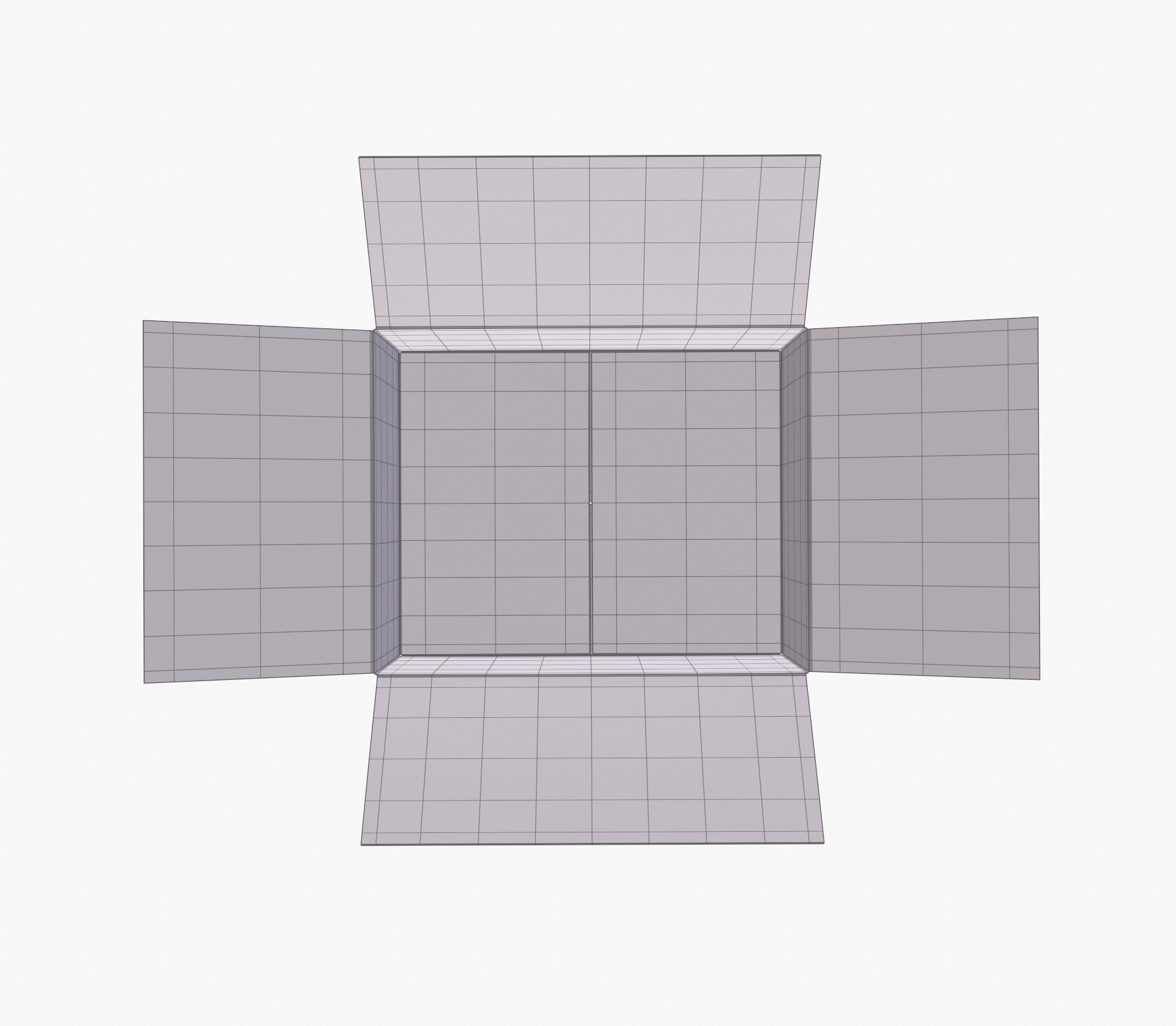 Cardboard box open 1 3D model_7