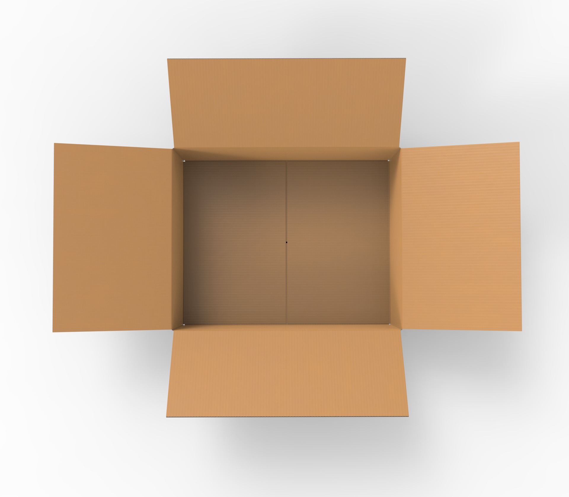 Cardboard box open 1 3D model_4