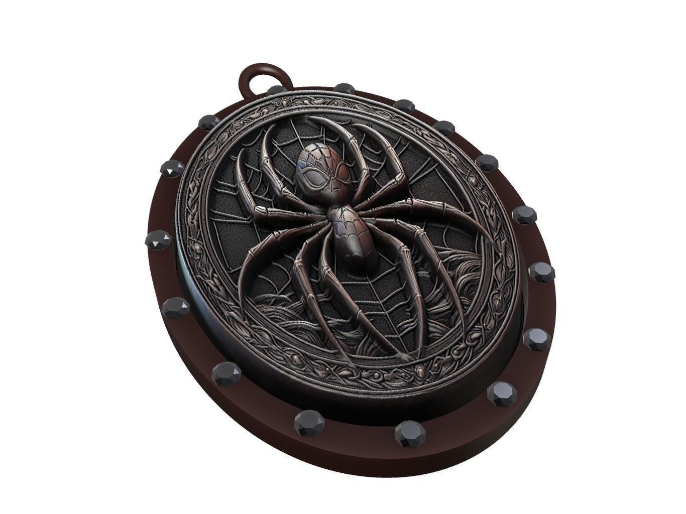 Spider Animal Pendant 3D print model_1