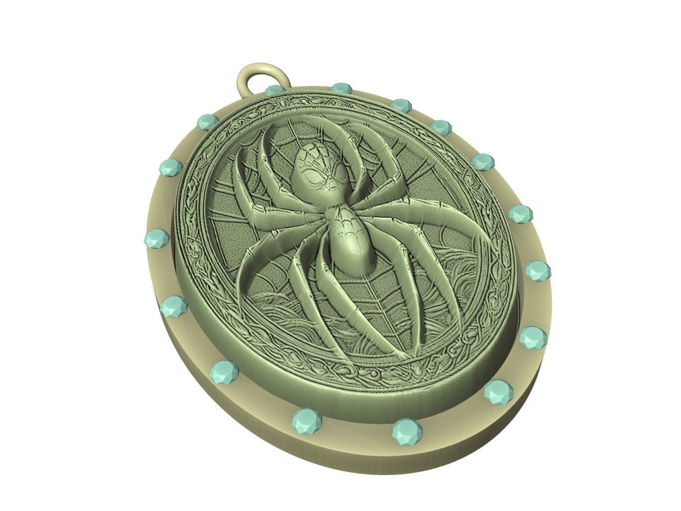 Spider Animal Pendant 3D print model_3