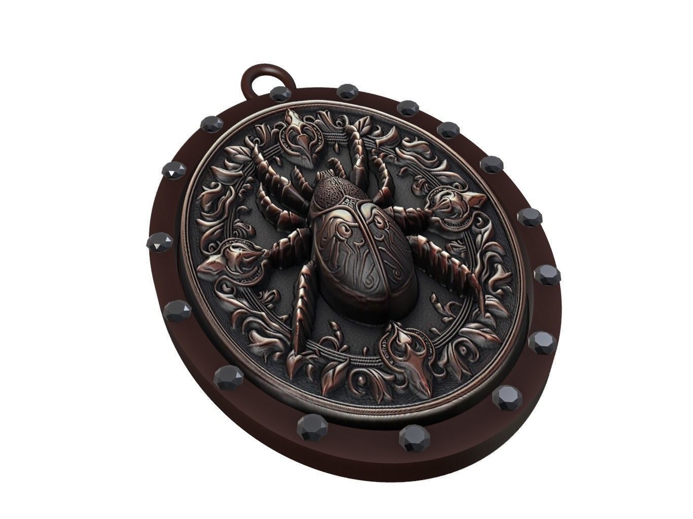 Tick Animal Pendant 3D print model_1