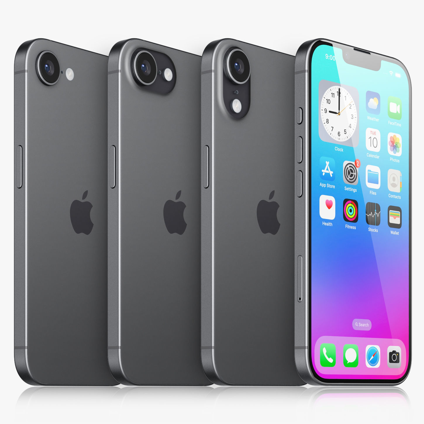 Apple iPhone 16E v1 3D model_1