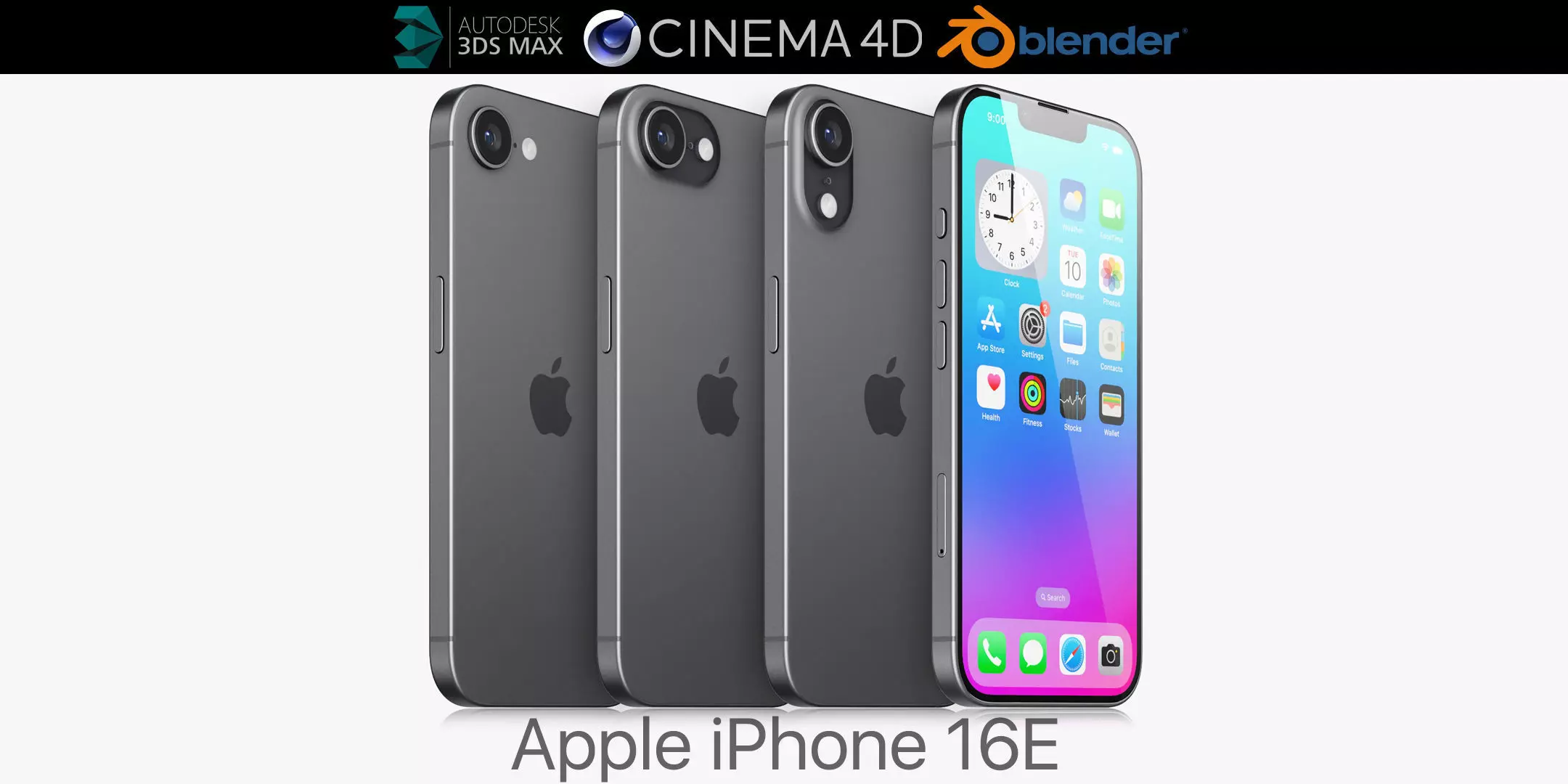 Apple iPhone 16E v1 3D model_0