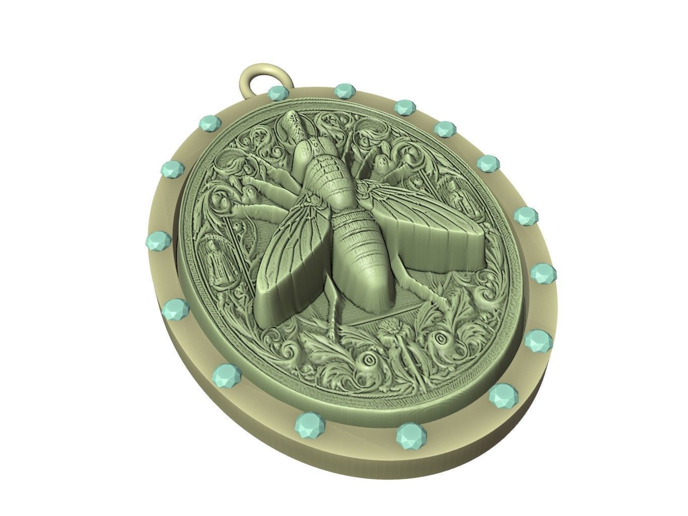 Fly Animal Pendant 3D print model_3