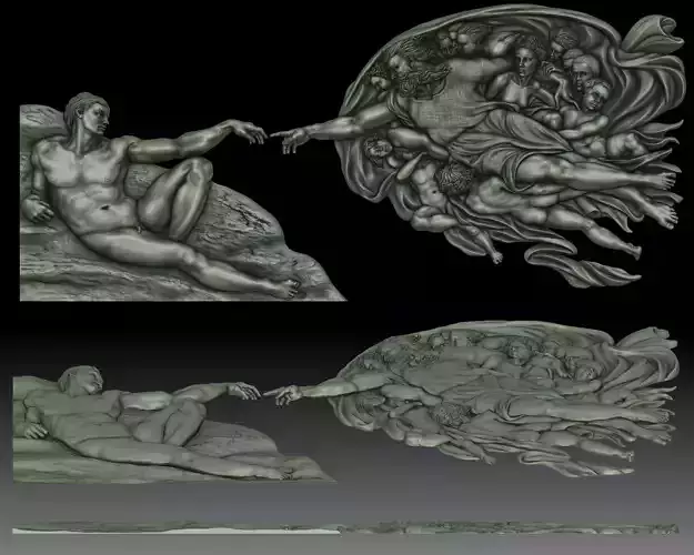 Creation of Adam by Michelangelo art