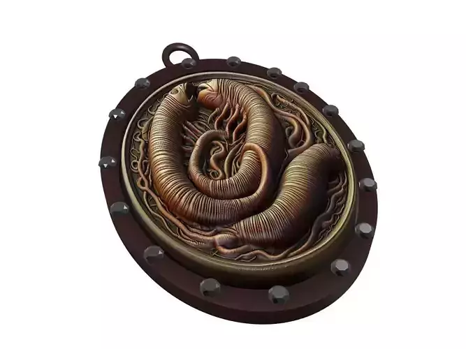 Earthworm Animal Pendant 3D print model