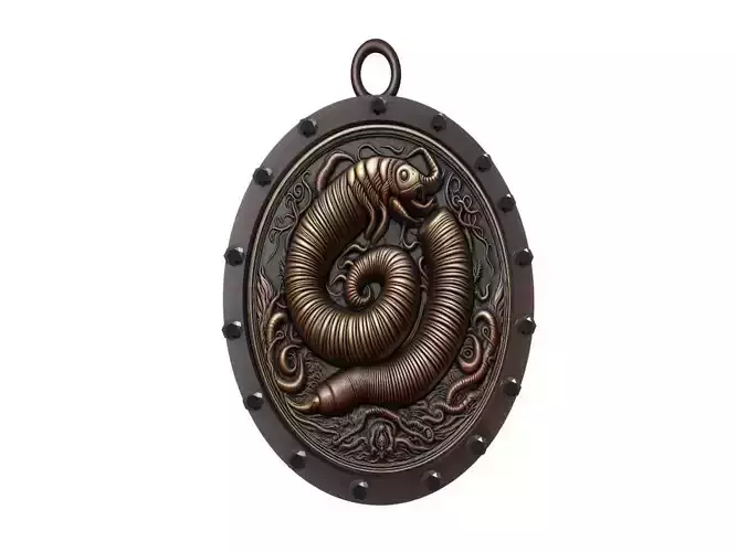Earthworm Animal Pendant 3D print model