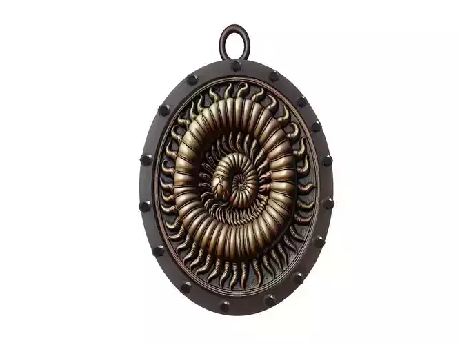 Millipede Animal Pendant 3D print model