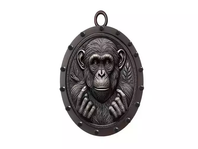 Chimpanzee Animal Pendant