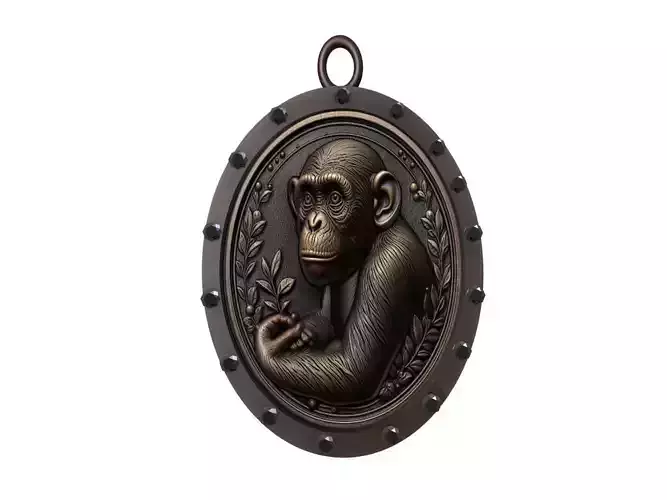 Chimpanzee Animal Pendant