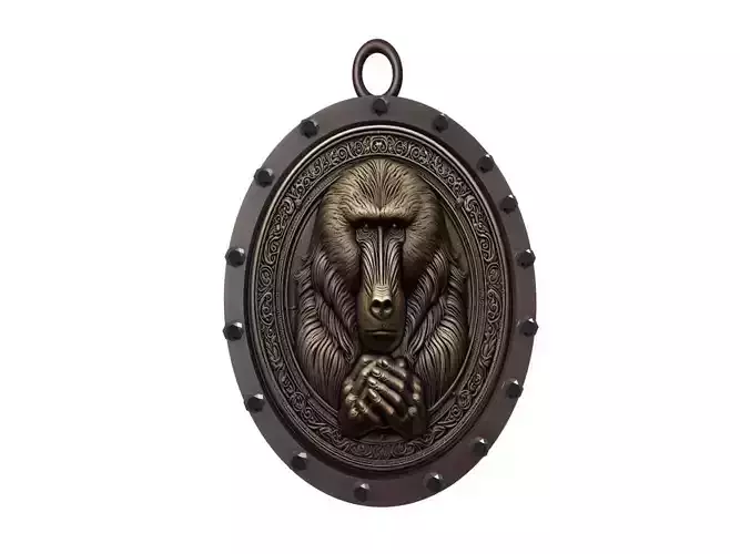 Baboon Animal Pendant