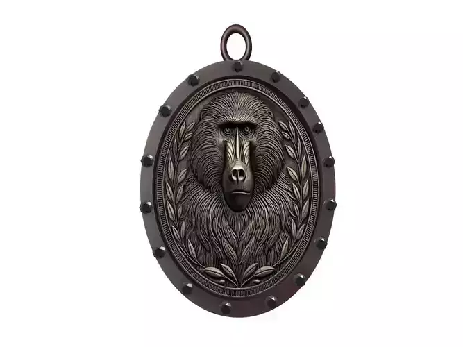 Baboon Animal Pendant