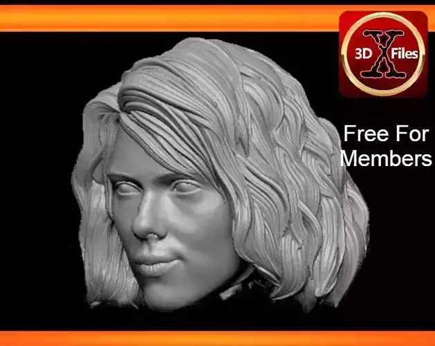 Black Widow Head Sculpt - Avengers Marvel - Action Figure Head