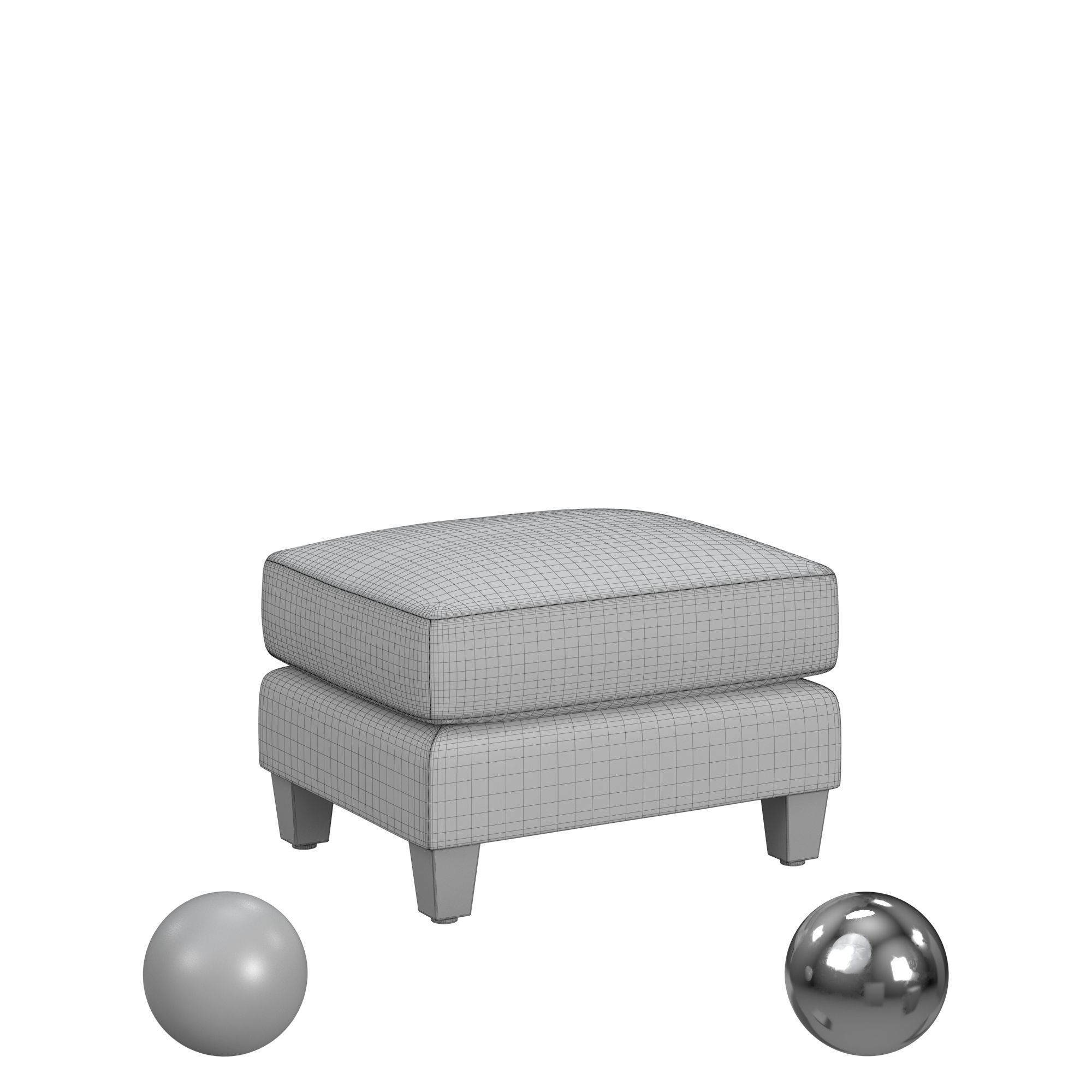 Flexsteel Jay Ottoman 3D model_3