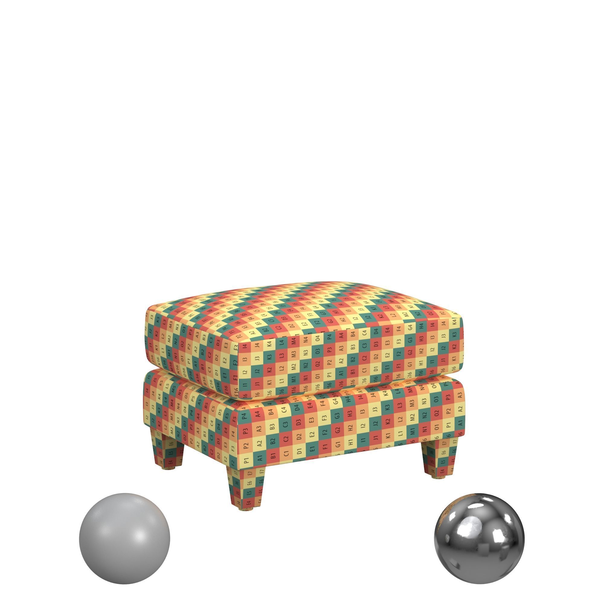 Flexsteel Jay Ottoman 3D model_2
