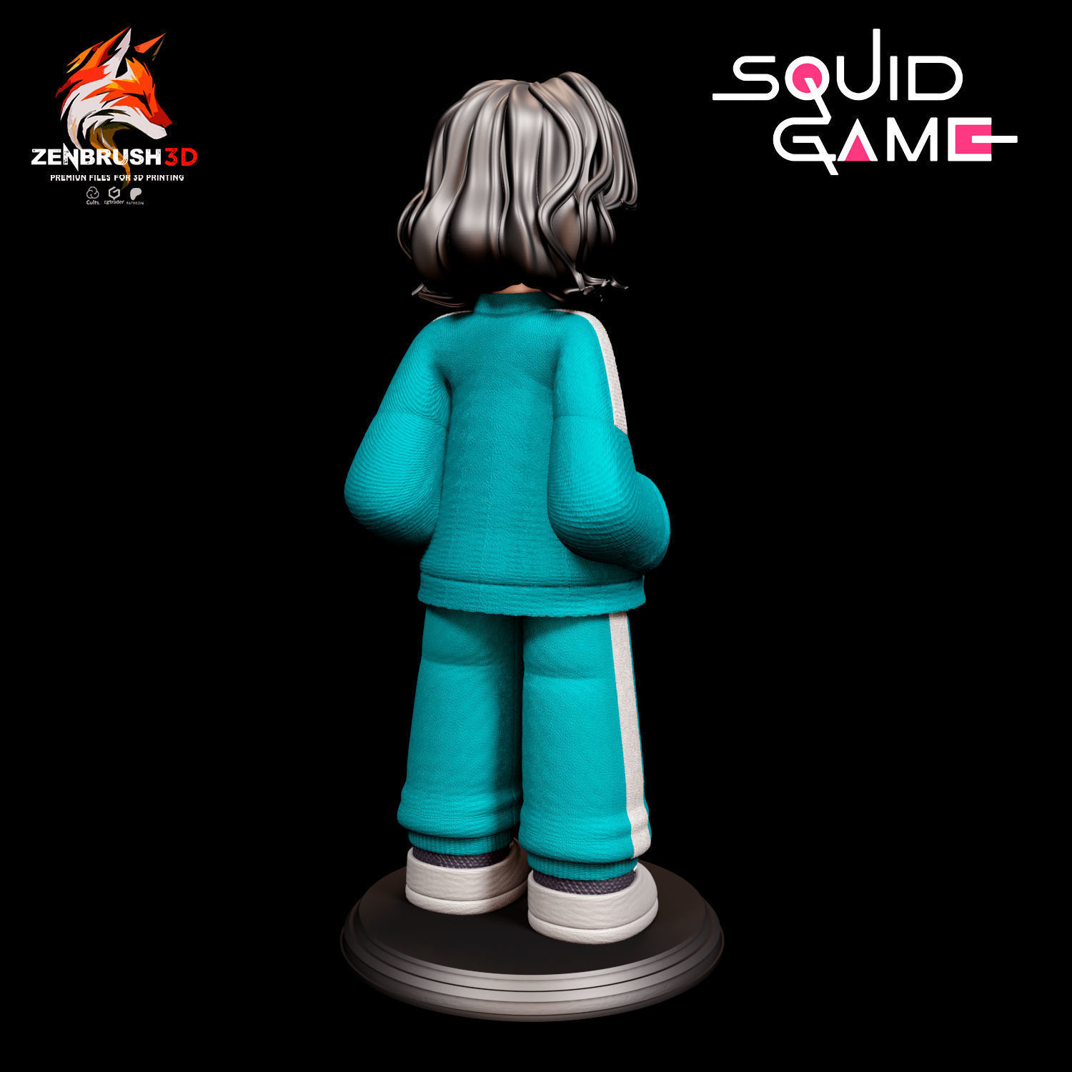 Squid Game - Kang Sae-byeok - Participant 067 -Cartoon style  3D print model_4