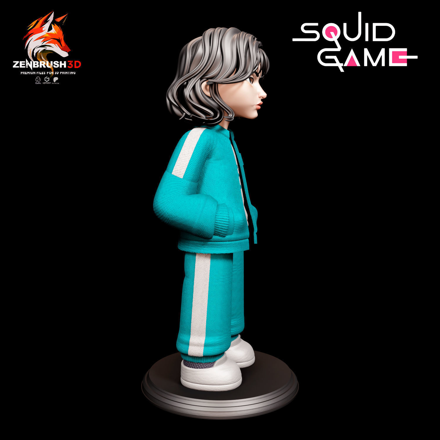 Squid Game - Kang Sae-byeok - Participant 067 -Cartoon style  3D print model_3