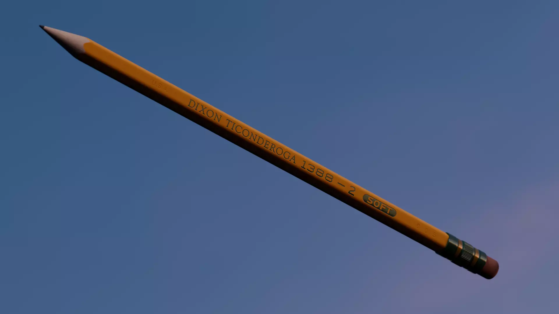 Dixon Ticonderoga No 2 Pencil Free 3D model