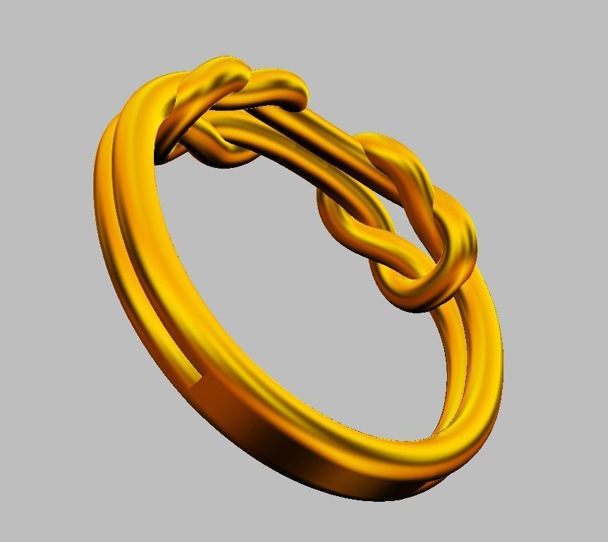 Knot Ring 3D print model_15