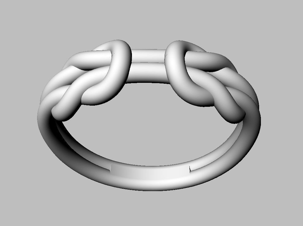 Knot Ring 3D print model_7