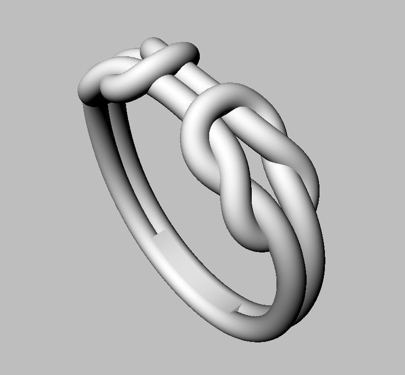 Knot Ring 3D print model_8