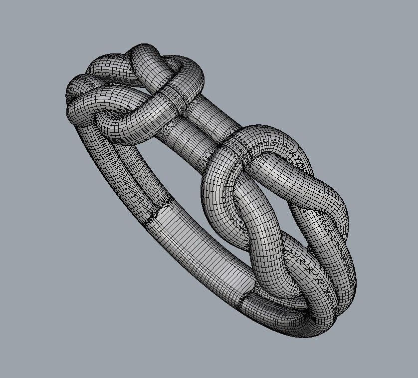 Knot Ring 3D print model_24