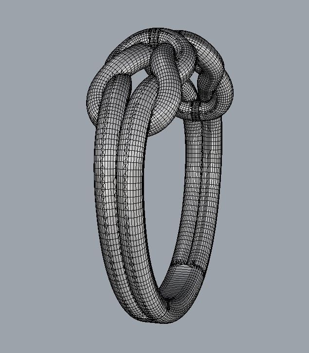 Knot Ring 3D print model_22