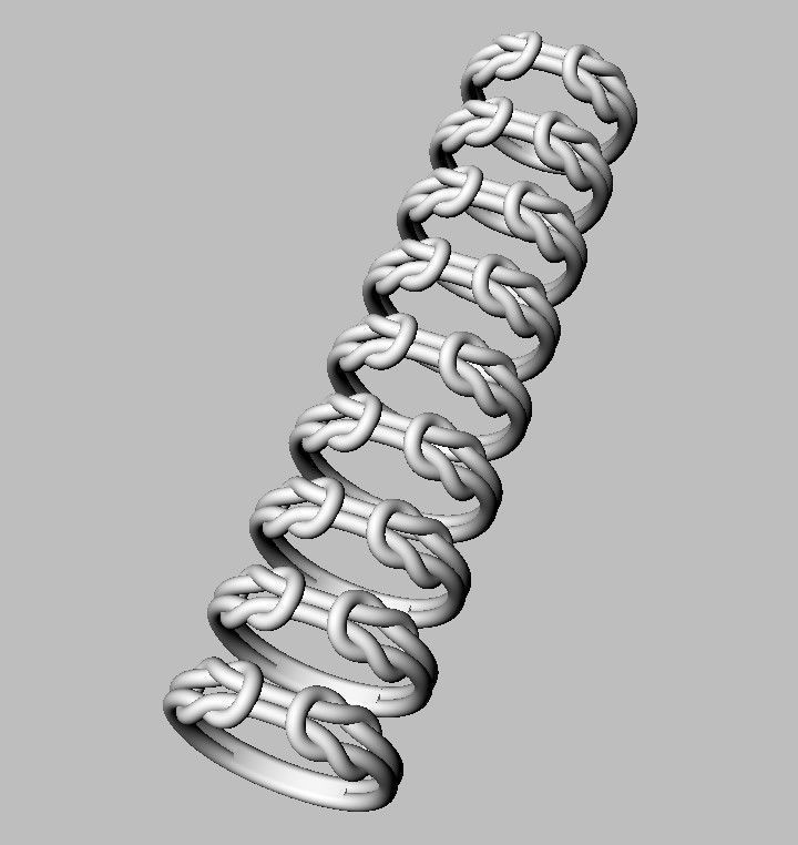 Knot Ring 3D print model_6