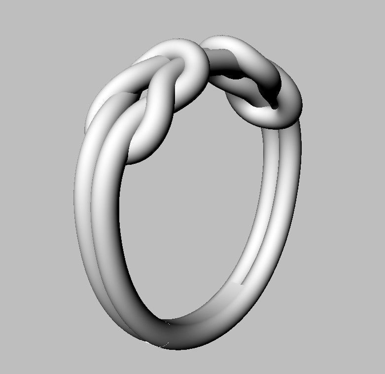 Knot Ring 3D print model_9