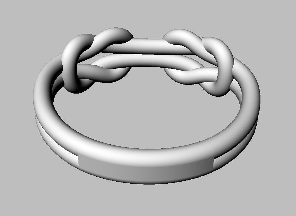 Knot Ring 3D print model_10