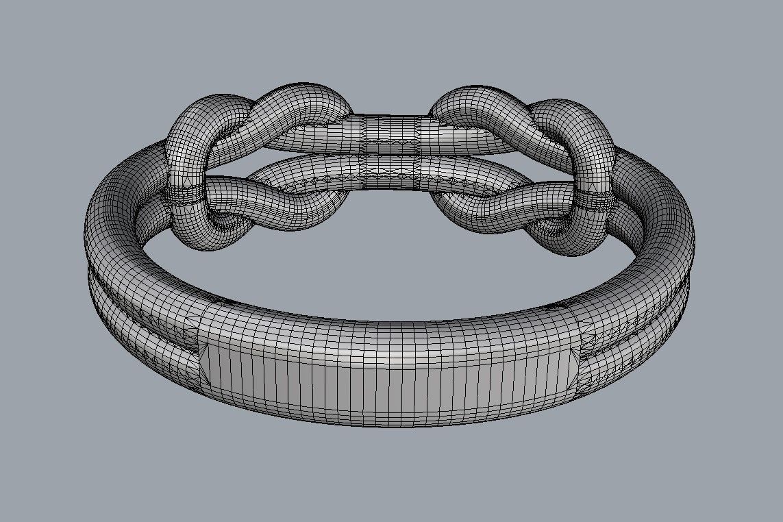 Knot Ring 3D print model_25
