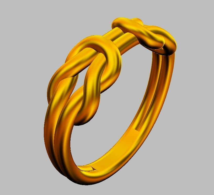 Knot Ring 3D print model_14
