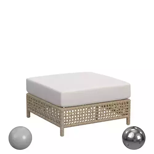 Bayside Ottoman - Outdoor 3D model