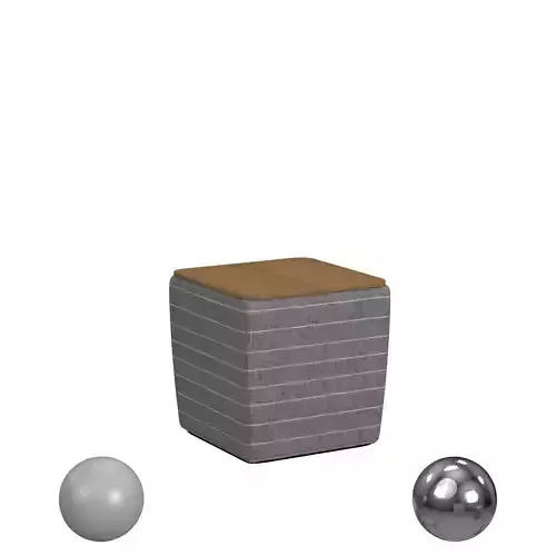 HomePop Storage Ottoman With Wood Top