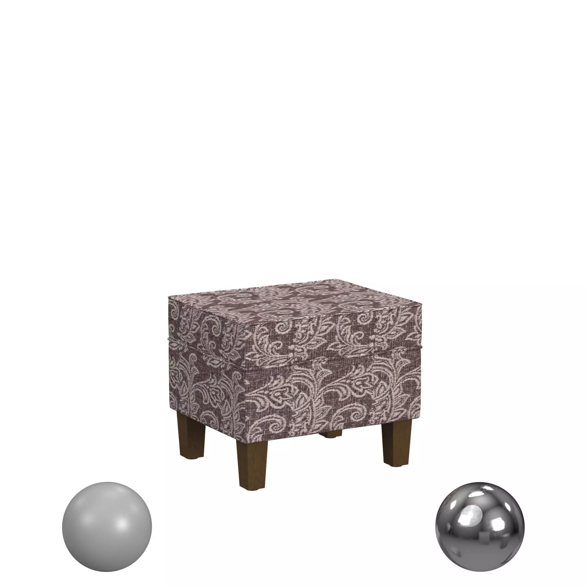 HomePop Medium Storage Ottoman 3D model_0