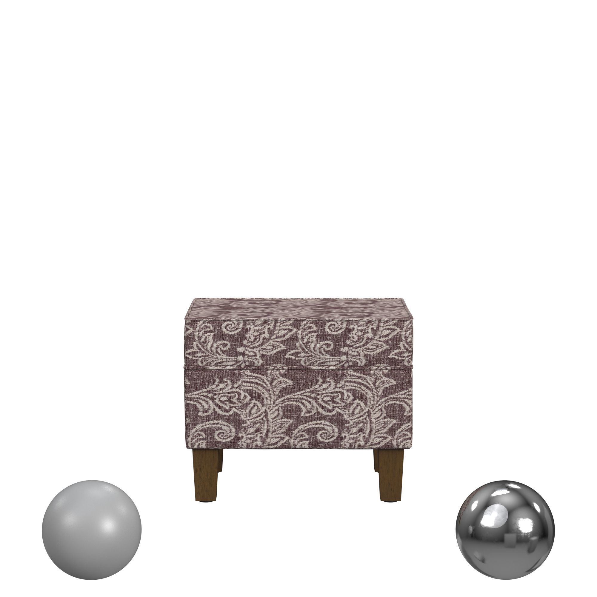 HomePop Medium Storage Ottoman 3D model_1