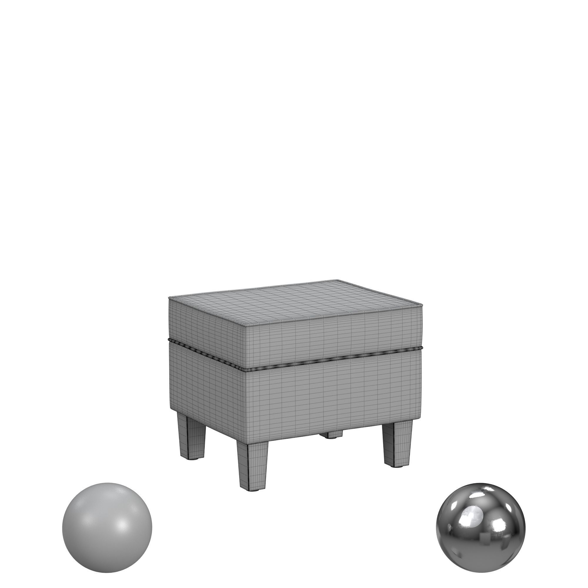 HomePop Medium Storage Ottoman 3D model_3