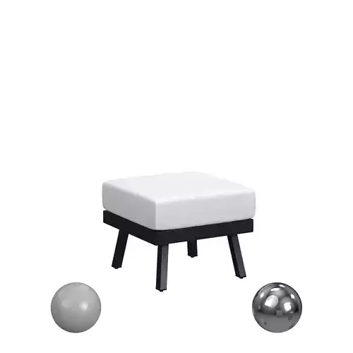 ALORA ALUM NATURAL OTTOMAN 3D model