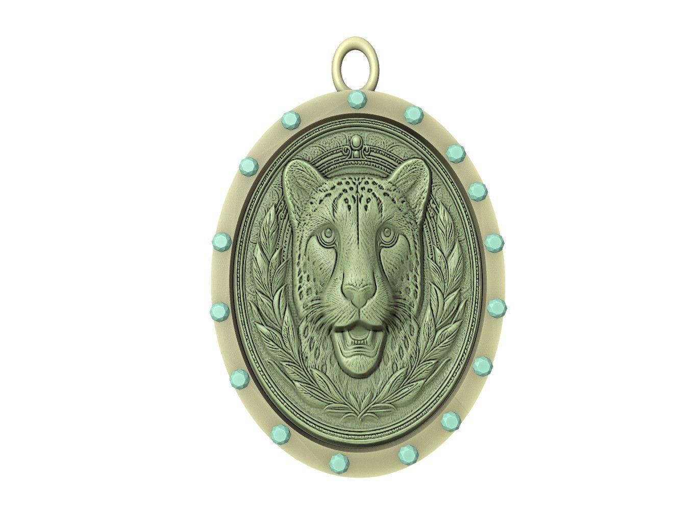 Cheetah Animal Pendant 3D print model_2