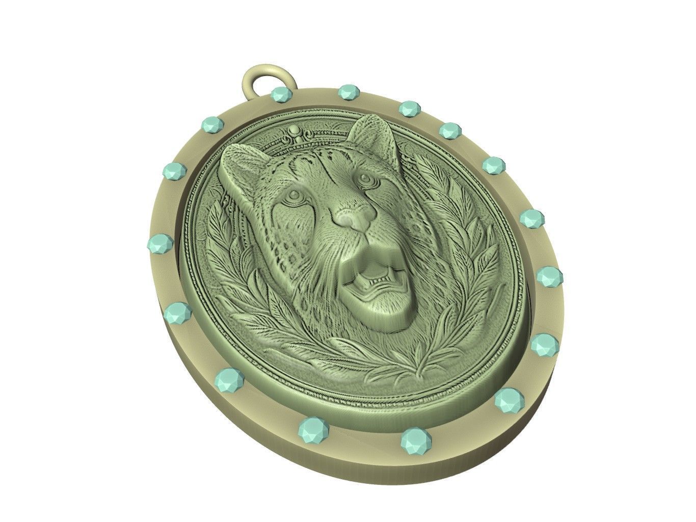 Cheetah Animal Pendant 3D print model_3
