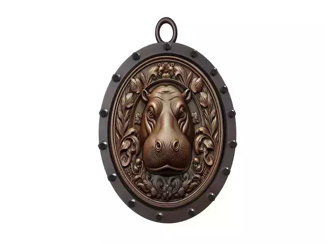 Hippopotamus Animal Pendant