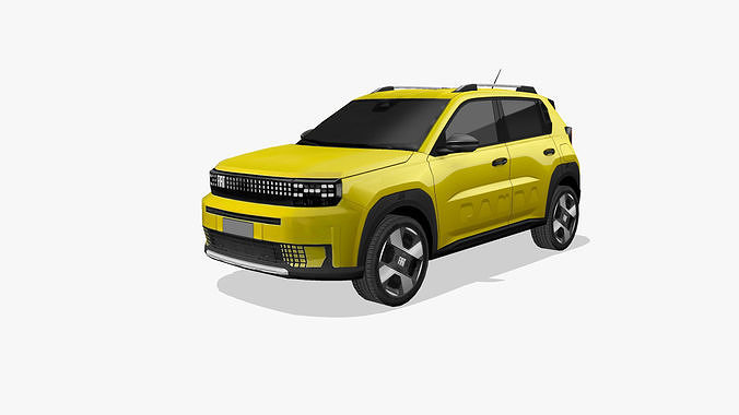 Fiat Grande Panda 2025 Low-poly 3D model