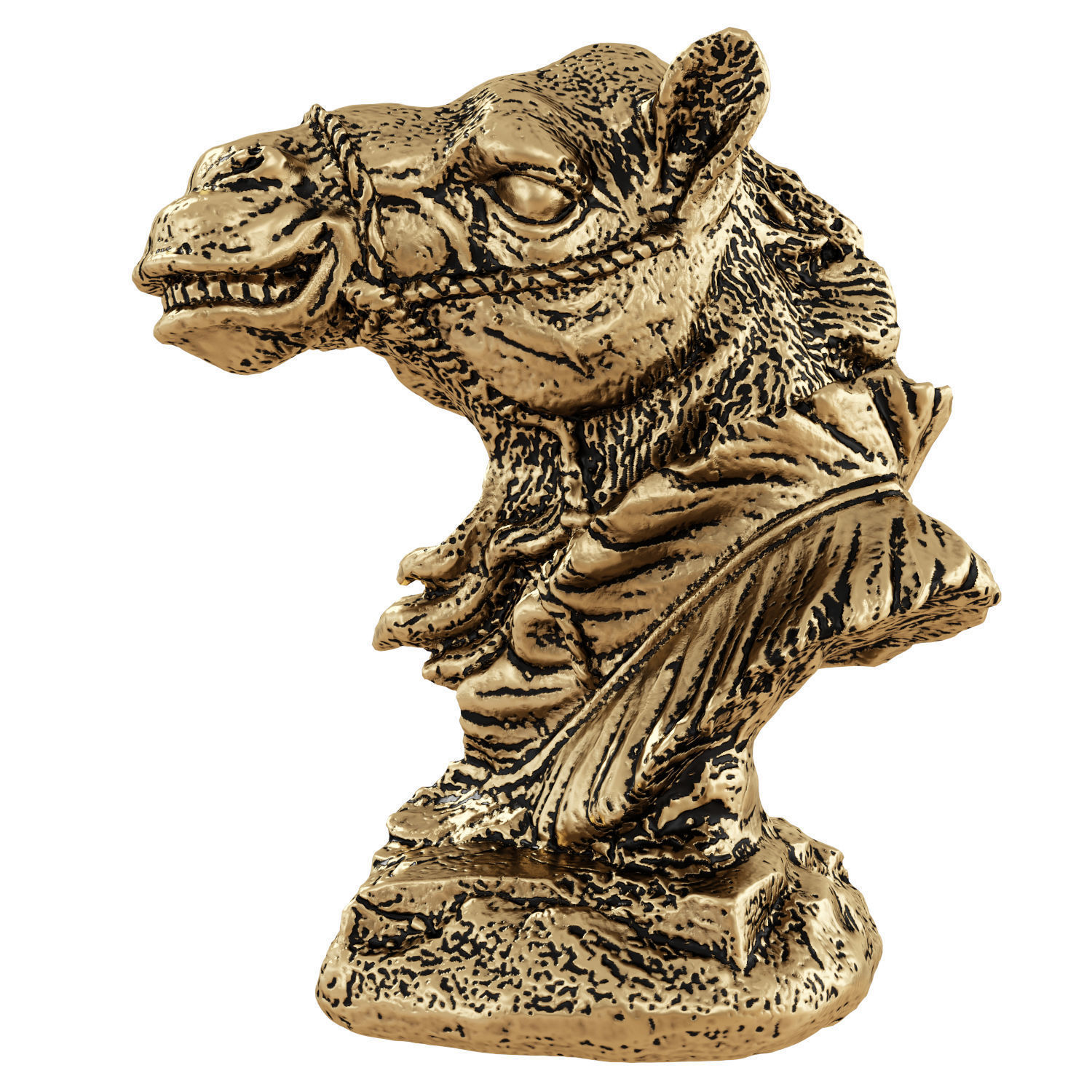 Camel Head Statue 3D model_2