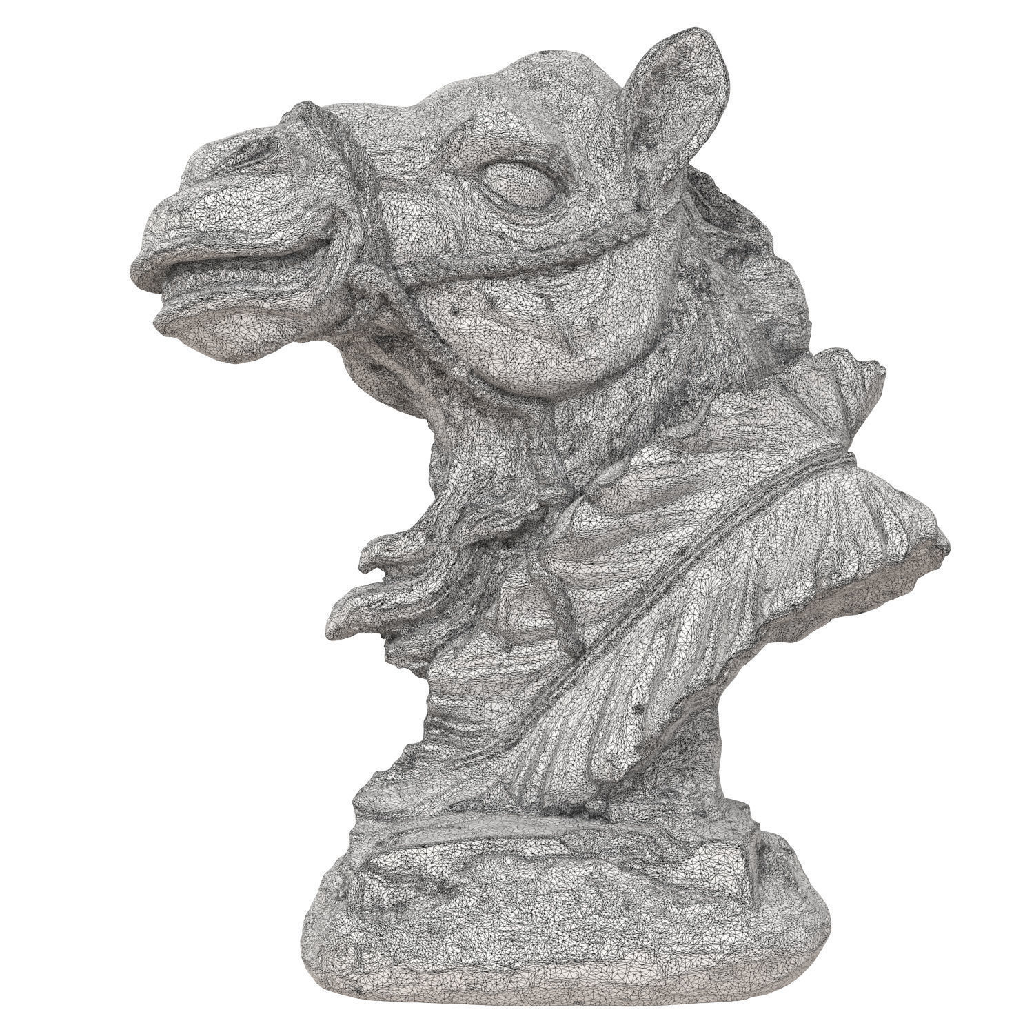 Camel Head Statue 3D model_6