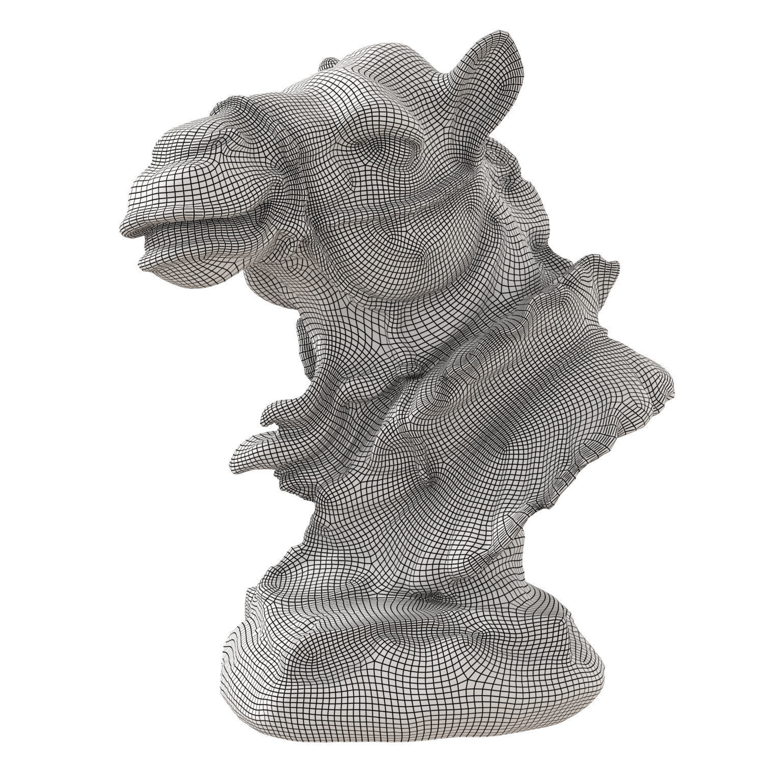 Camel Head Statue 3D model_5