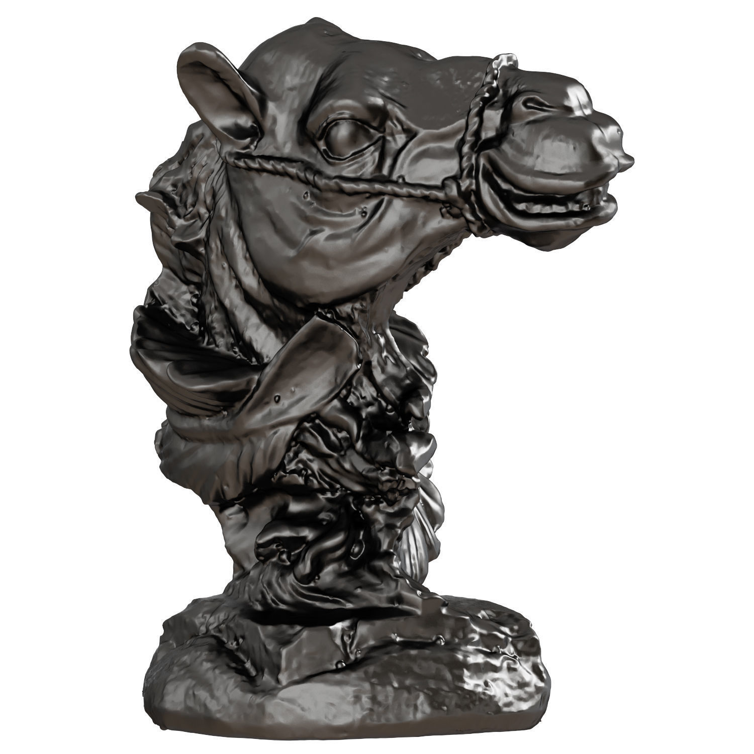 Camel Head Statue 3D model_3