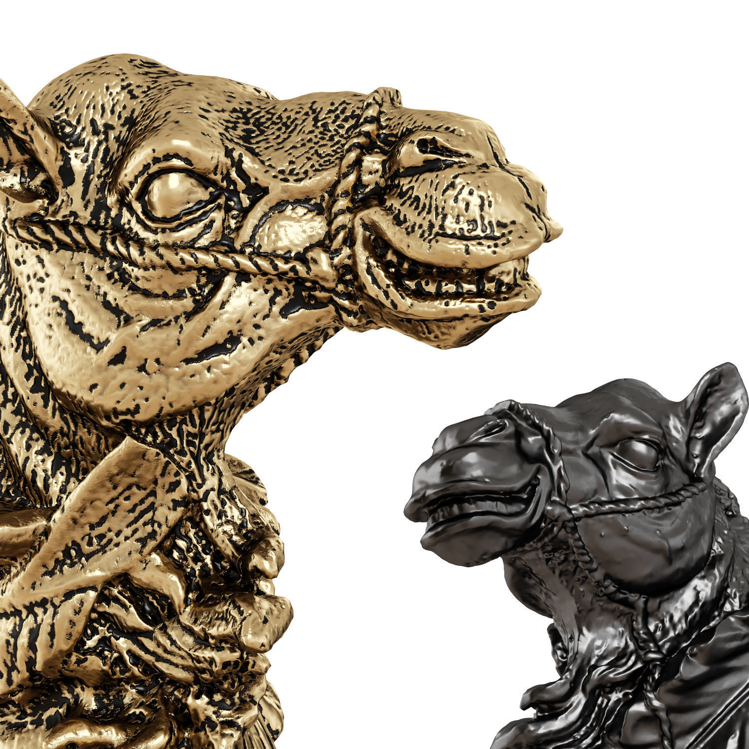 Camel Head Statue 3D model_4