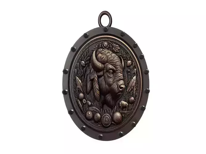 Buffalo Animal Pendant