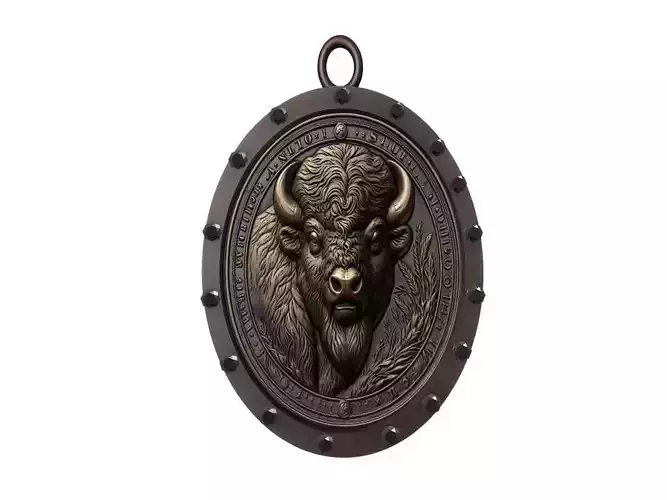 Bison Animal Pendant